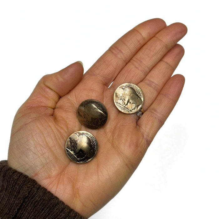 Domed Buffalo Nickel for Craft Accents - Snap - Rivet - Button