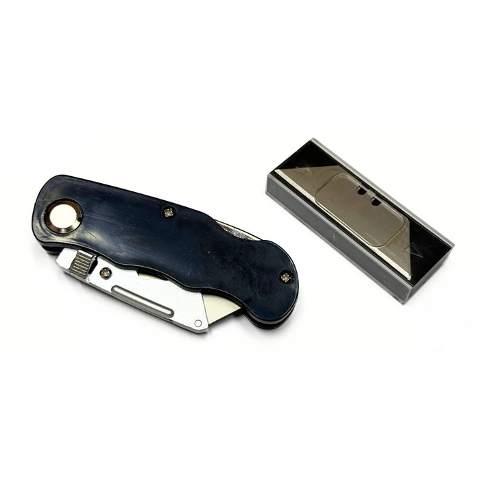 Compact Folding Utility Knife with Extra Blades