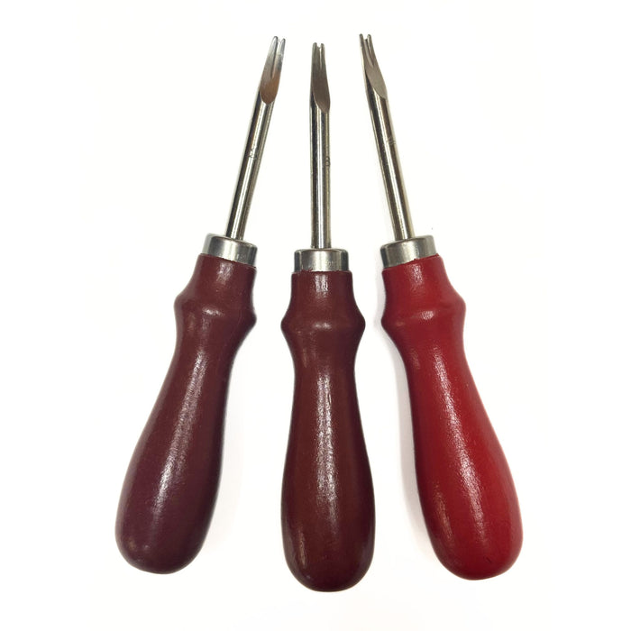 3 Piece Leather Skiver Craft Tool Set for Edge Beveling