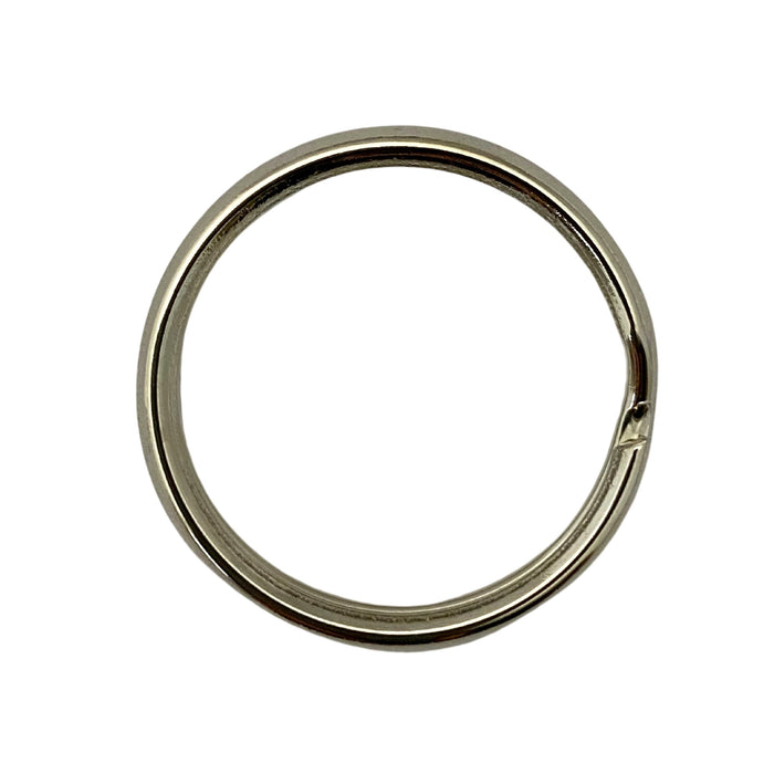 1" Nickel Finish Split Rings - 100 Pack of Key Rings