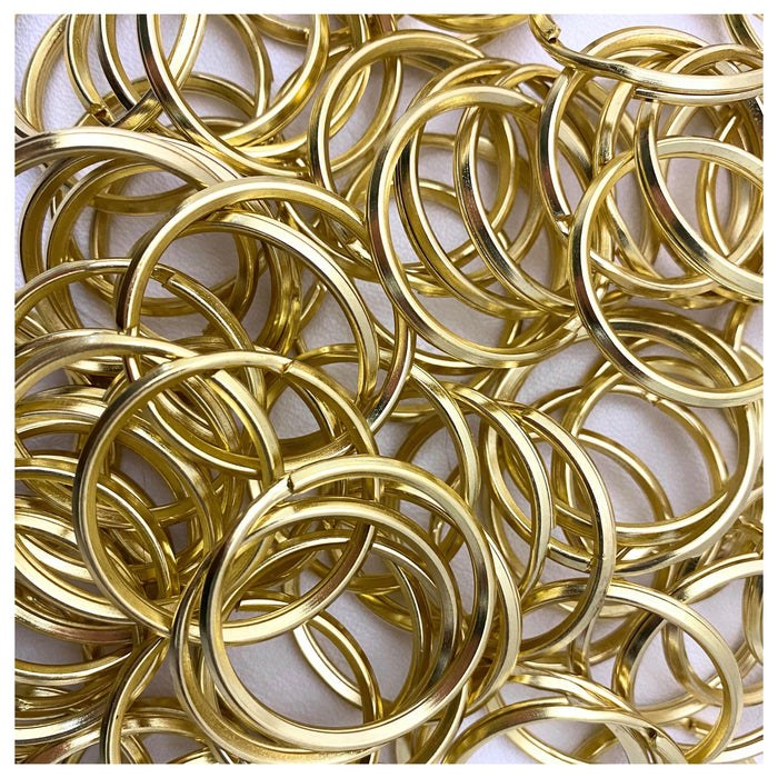 1.5" Gilt Finish Split Rings - Pack of 100 Key Rings