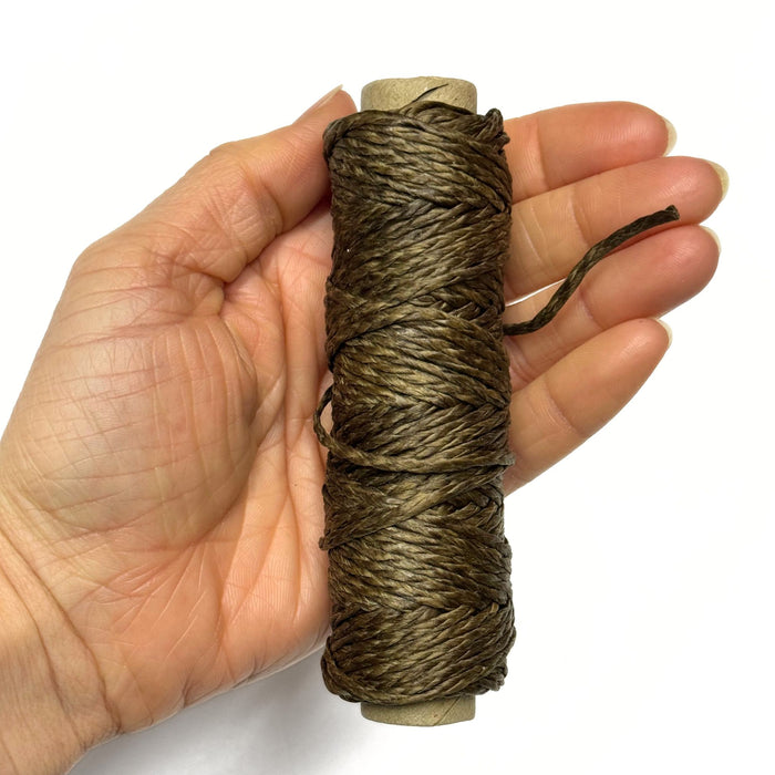 Braided Waxed Sinew Spool 4mm x 20 yards