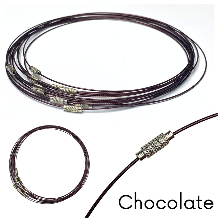 Stainless Steel Choker Necklace Chains - 12 Pack of Jewelry Making Necklace Cords