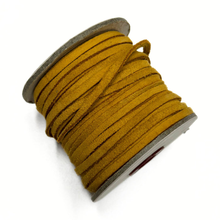Suede Leather Lace - 1/8" x 25 yards - Black - Brown - Chocolate - Red - Cobalt - Toast - Beige - White