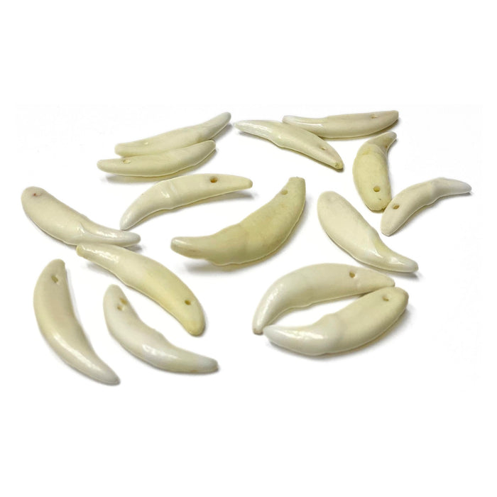 Replica Canine Teeth Bead Accent Accessory 10 Pack