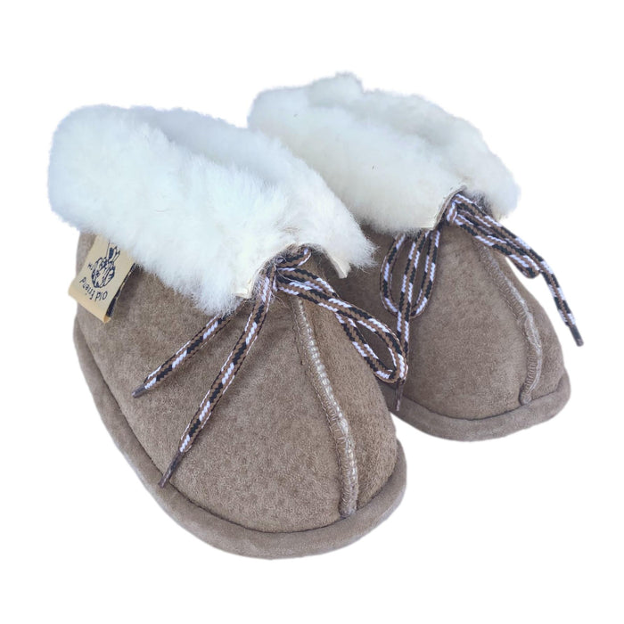 Infant Toddler Booties - Children's Sheepskin Slippers - Shearling Youth Bootees