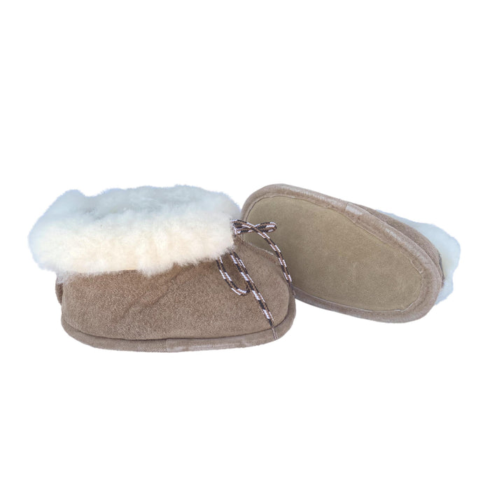 Infant Toddler Booties - Children's Sheepskin Slippers - Shearling Youth Bootees
