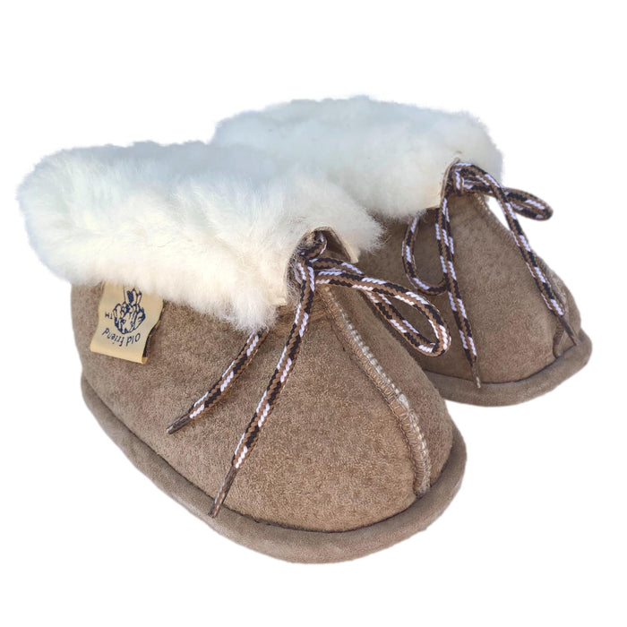 Infant Toddler Booties - Children's Sheepskin Slippers - Shearling Youth Bootees