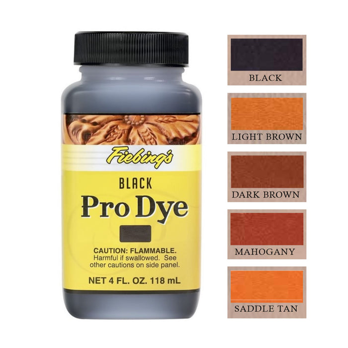 Fiebing's Professional Oil Dye - 4 oz - Quart - Black, Light Brown, Dark Brown, Saddle Tan, Mahogany