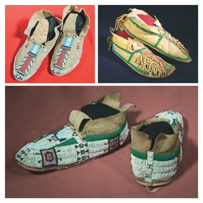Native American Plains Style Moccasins Pattern - Make Your Own Indian Moccasins - Men - Women
