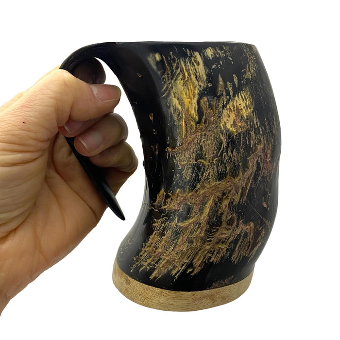 Authentic Natural Buffalo Horn Mug - 4 inch Viking Drinking Grog