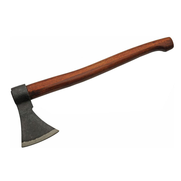 Hand Forged Carbon Steel Chopping Axe - 18" Viking Style Axe with Wooden Handle