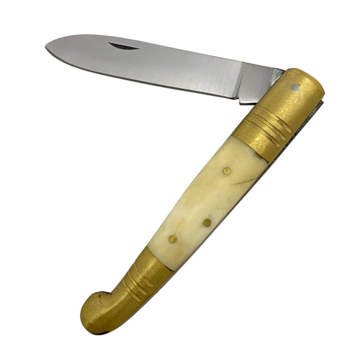 Old Fashioned Fold Out Knife with Bone Handle