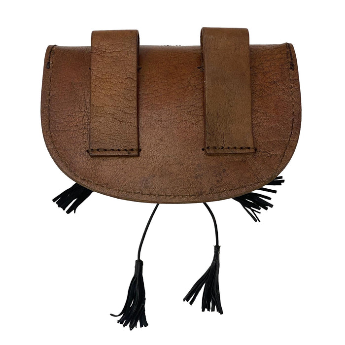 Medieval Leather Belt Bags - Outdoor Hunting Possibles Pouch - Leather Hip Purse - Utility Saddle Bag