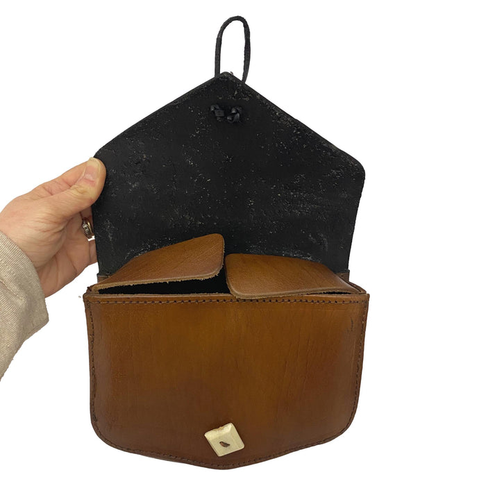Medieval Leather Belt Bags - Outdoor Hunting Possibles Pouch - Leather Hip Purse - Utility Saddle Bag