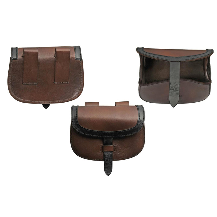 Medieval Leather Belt Bags - Outdoor Hunting Possibles Pouch - Leather Hip Purse - Utility Saddle Bag