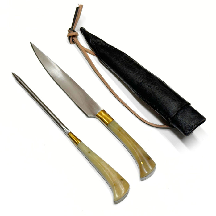 Scottish Knife & Pricker Set with Leather Sheath