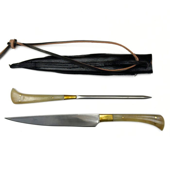 Scottish Knife & Pricker Set with Leather Sheath