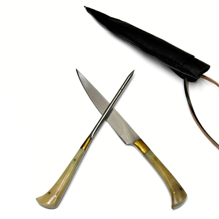 Scottish Knife & Pricker Set with Leather Sheath