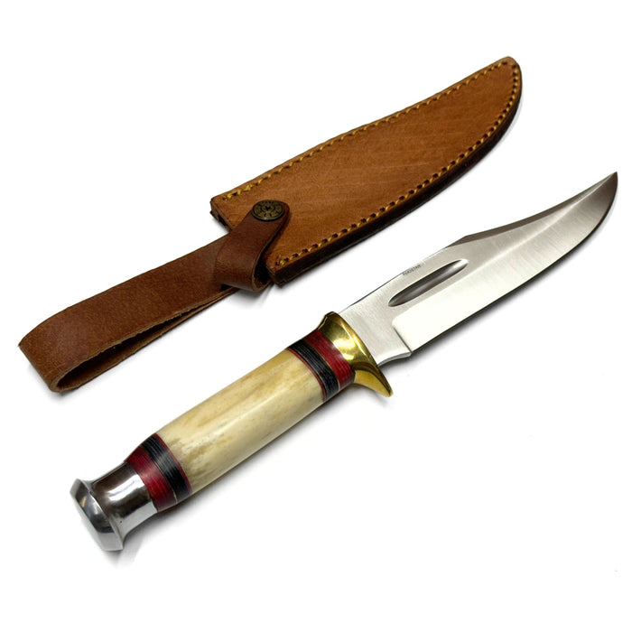 Silver Night Clip Point Hunter Knife