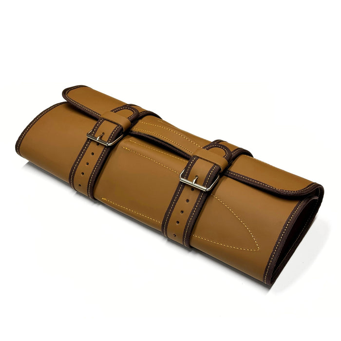 5 Piece Kitchen Hammered Knife Roll Set