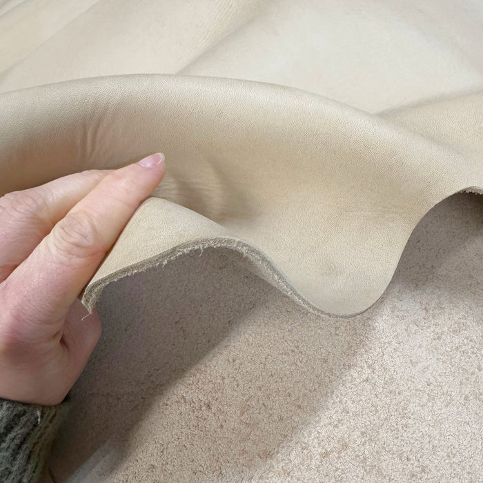 Medium Weight 5 oz Upholstery Hides - Cream