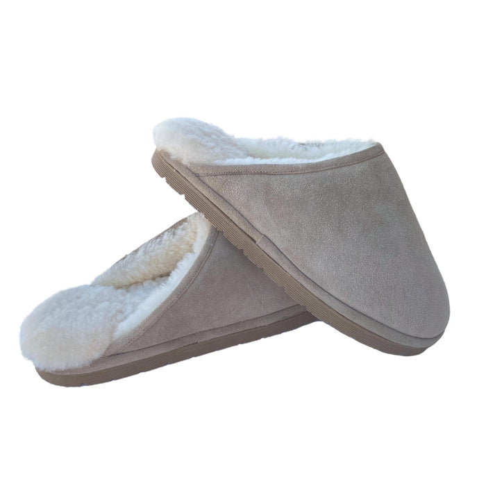 LU Sheepskin Men's Toasty Scuffs - Shearling Slip On Slippers