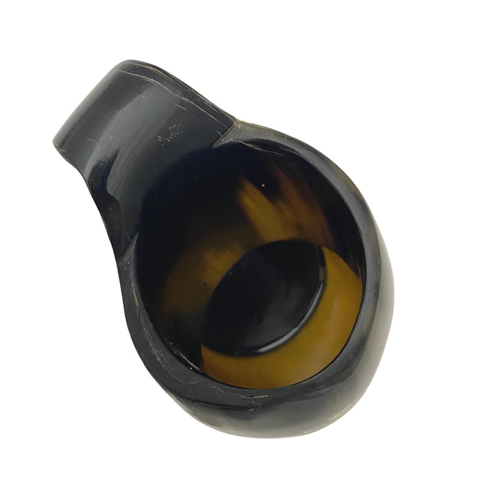 6-7 inch Buffalo Horn Tankard - Howling Fenrir or Compass Viking Mug - Medieval Drinking Vessel