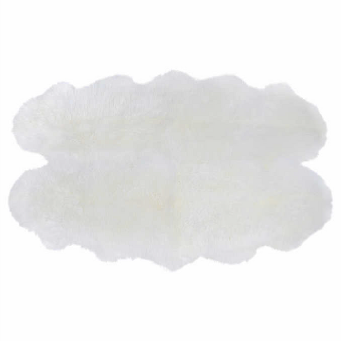 Authentic Sheepskin Rug - Soft Hypoallergenic Fur Throw - Cream - Black - Brown
