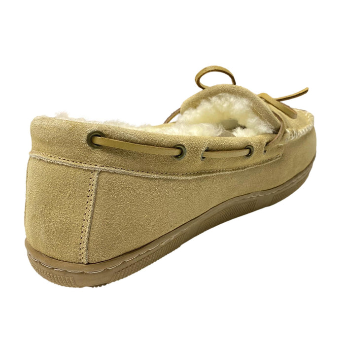 LU Classic Shearling Men's Moccasins - Men's Sheepskin Loafers Indoor Outdoor Slippers