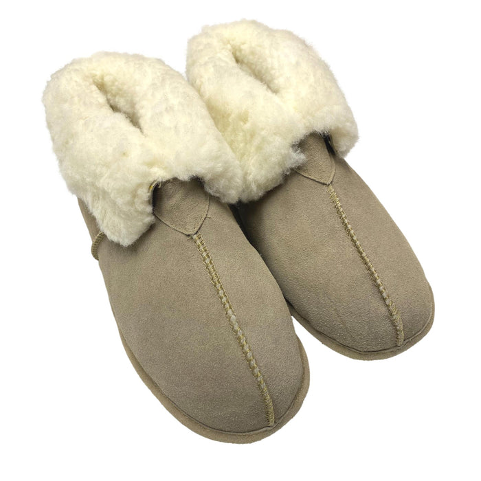 LU Women's Sheepish Grin Slippers - Soft Sole Genuine Sheepskin Booties