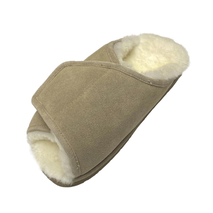 LU Men's Sheepskin Step-Ins - Shearling Adjustable Scuffs