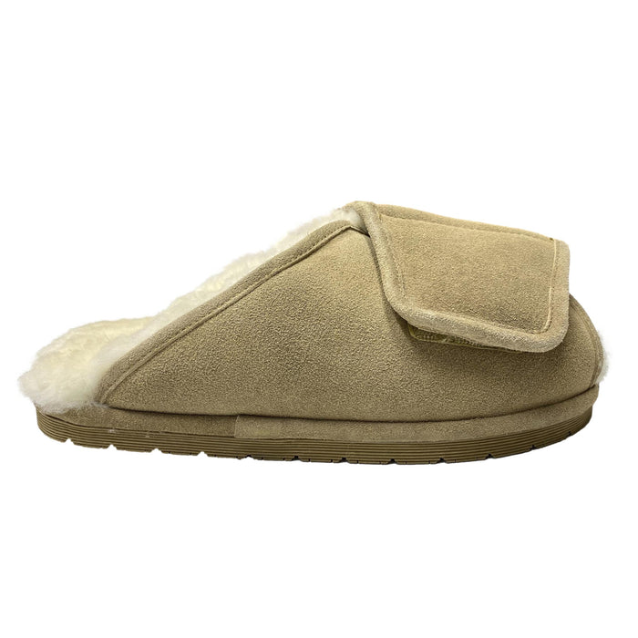 LU Women's Sheepskin Step-Ins - Adjustable Scuffs Shearling Slippers