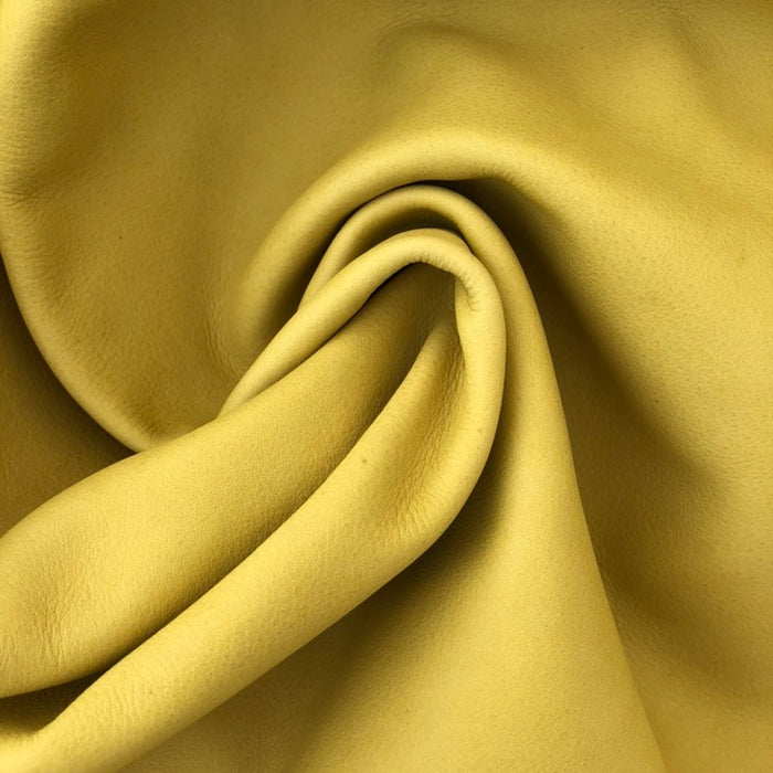 Yellow Upholstery Leather - Large Full Hides - Extra Large Full Hides - Cowhide Die Cut Squares