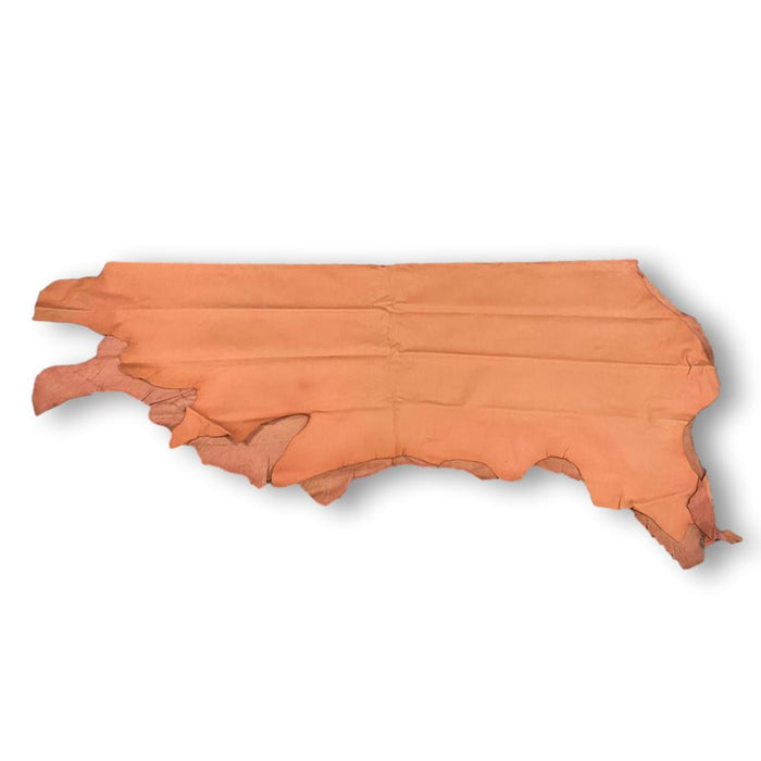 Burnt Orange Upholstery Leather - Large Full Hides - Extra Large Full Hides - Cowhide Die Cut Squares