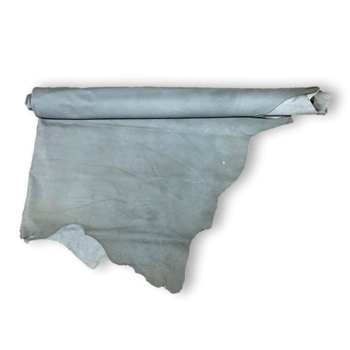 Light Gray Upholstery Leather - Large Full Hides - Extra Large Full Hides - Cowhide Die Cut Squares