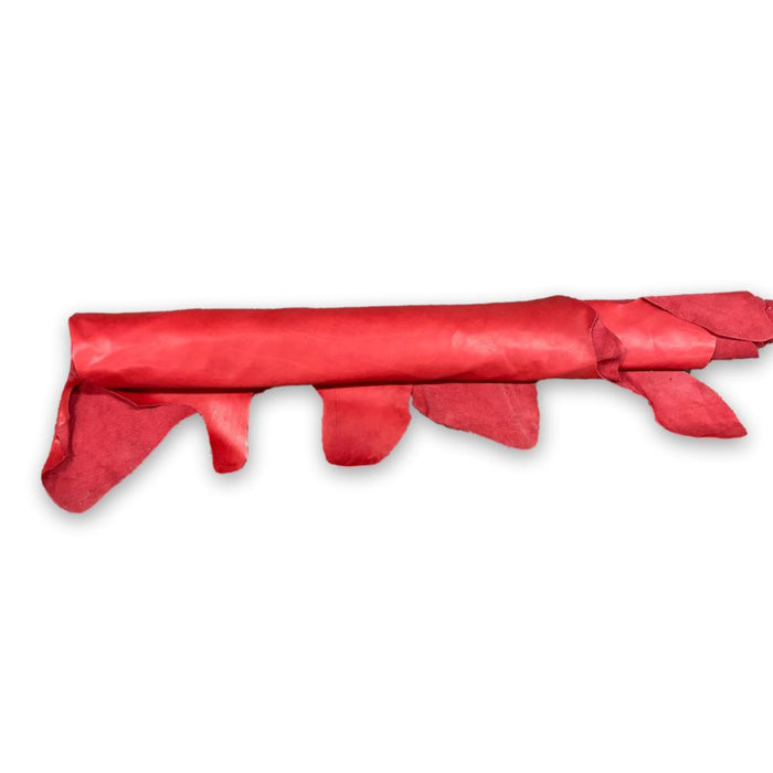 Red Upholstery Leather - Large Full Hides - Extra Large Full Hides - Die Cut Cowhide Squares