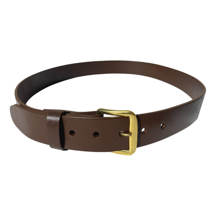Finished Leather Dress Belts - Black - Brown
