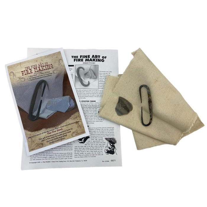 Fire Making Flint and Steel Set - Survival & Emergency Gear - Primitive Fire Starting Kit