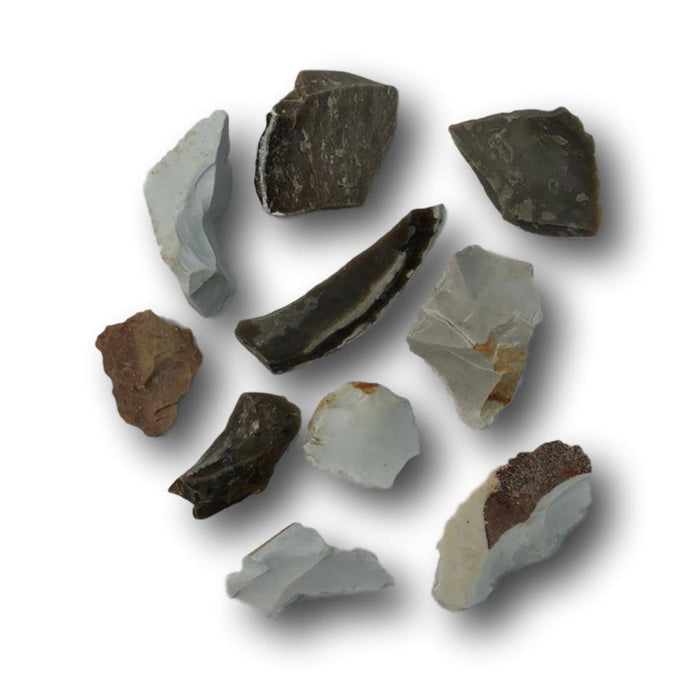 Fire Making Flint Chips 10 Pack - Primitive Fire Starting Supplies - Survival & Emergency Gear