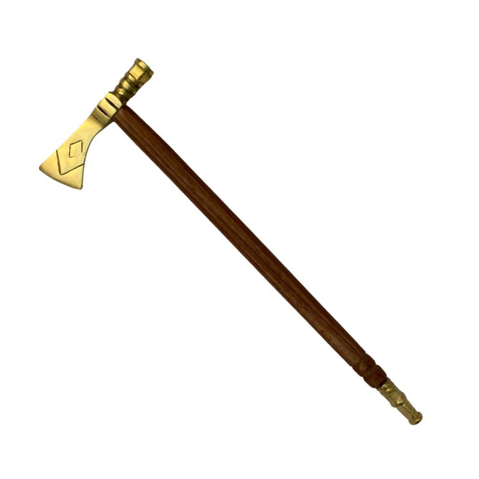 Mini French Style Polished Brass Tomahawk Smoking Pipe