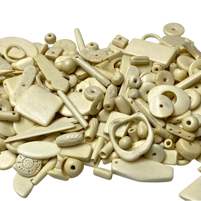 Assorted Bone Buttons, Beads, Spaces, and other Accessories