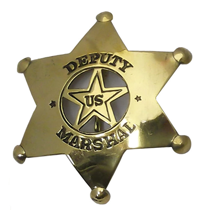 Large Wild West Brass Badges - Deputy US Marshal - Texas Ranger - Marshal