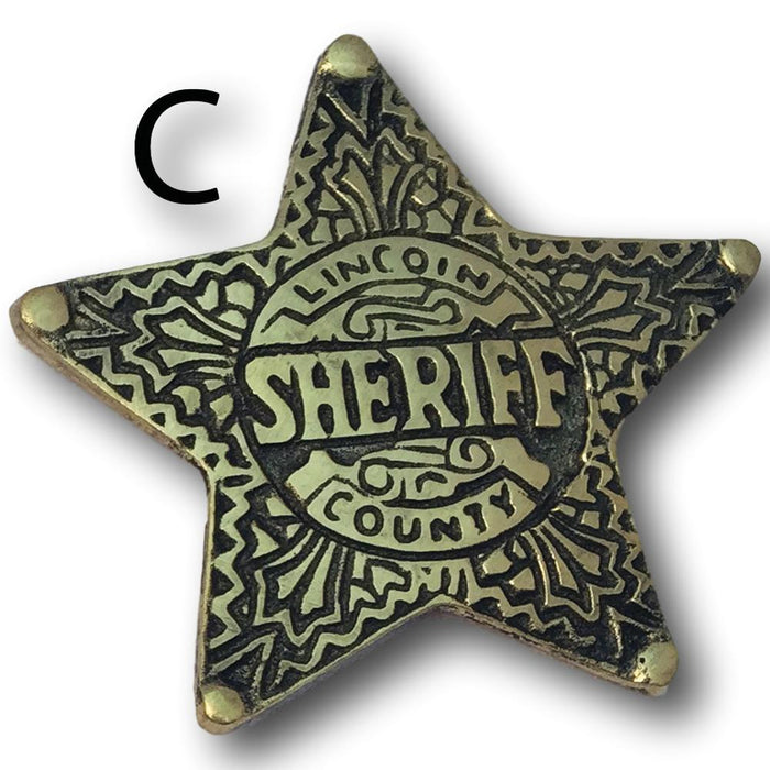 Medium Western Brass Badges