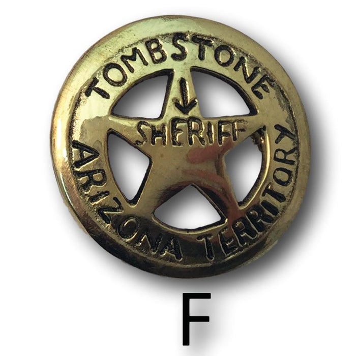 Medium Western Brass Badges