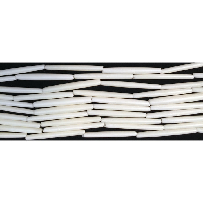 Thin White Bone Hairpipe - .5" - 1" - 1.5" - Pack of 100 Beads