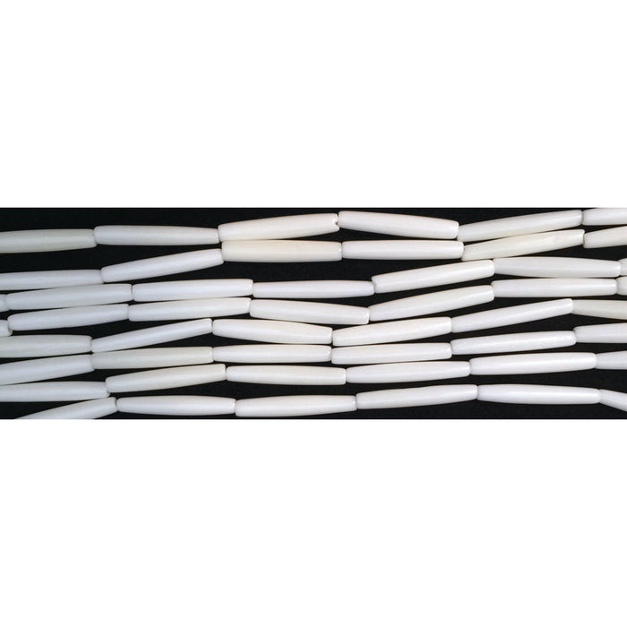 Thin White Bone Hairpipe - .5" - 1" - 1.5" - Pack of 100 Beads