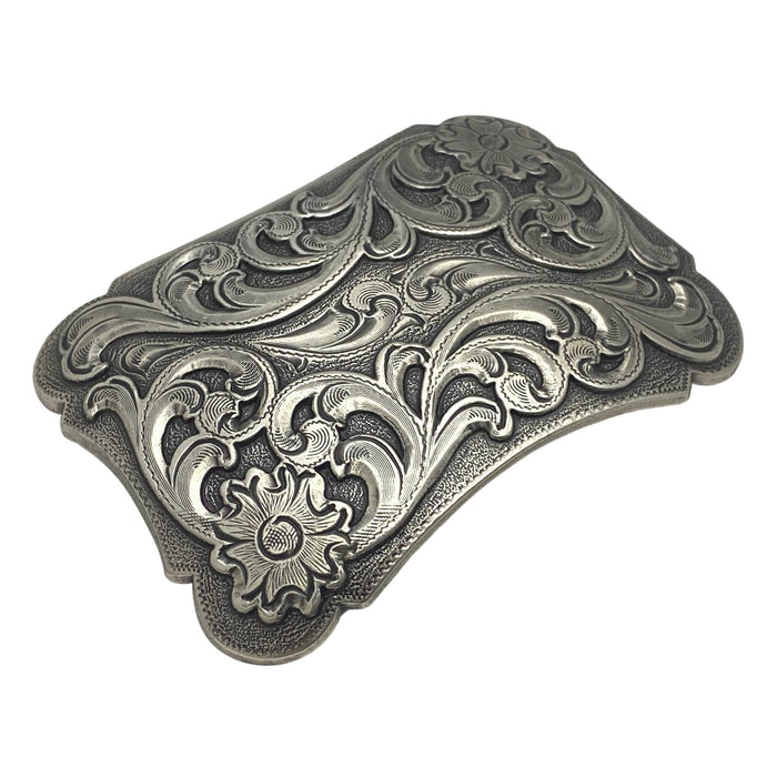 Intricate Floral Trophy Belt Buckle
