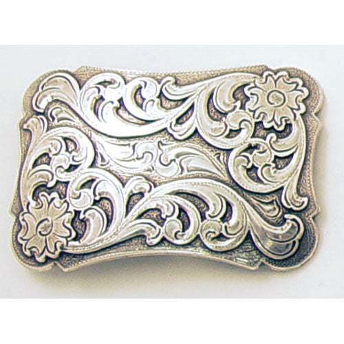 Intricate Floral Trophy Belt Buckle