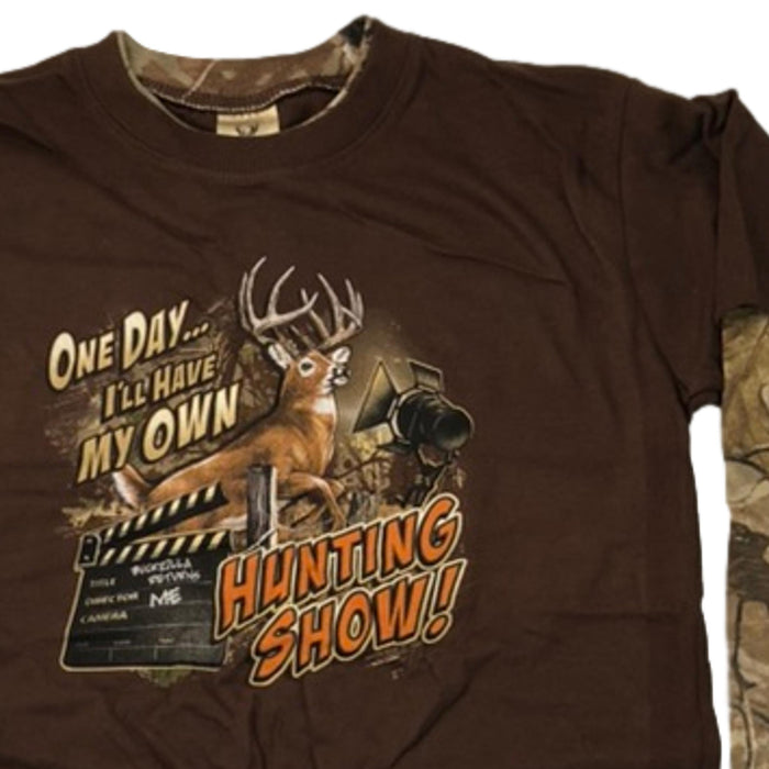"One Day I'll Have My Own Hunting Show" Little Hunter Camo Long Sleeve T-shirt - Youth XS - Youth S - Youth M